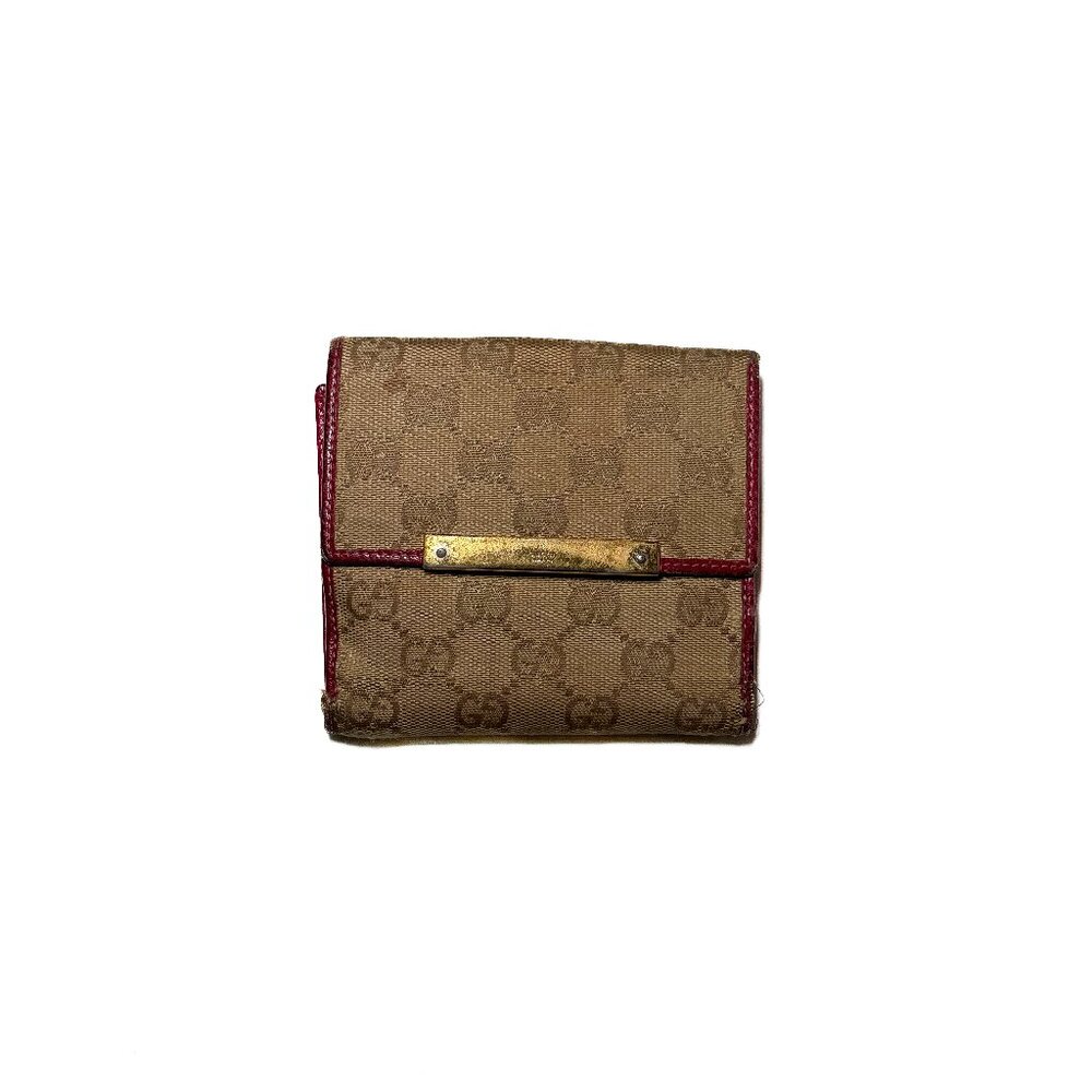 Vintage Gucci Monogrammed Card Holder Wallet